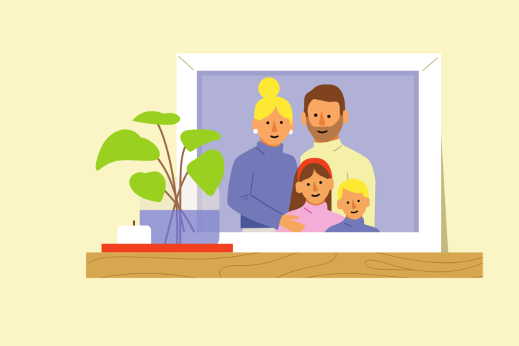 Picture of a family in a house