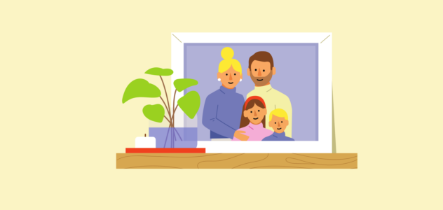 Picture of a family in a house