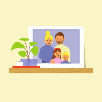 Picture of a family in a house